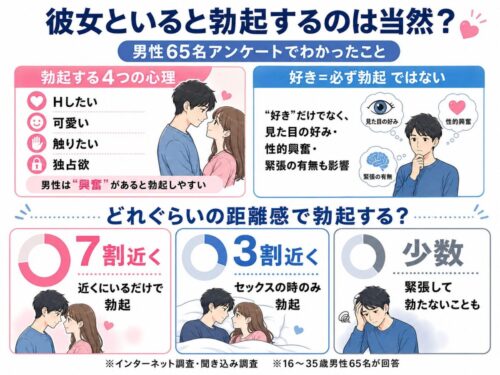 彼女といると勃起する男性のアンケート調査
