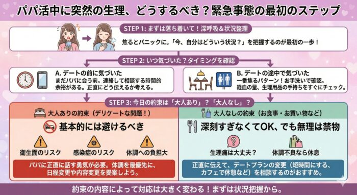パパ活生理の対応ステップ